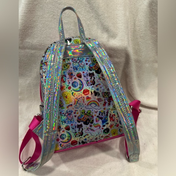Loungefly x Lisa Frank AOP Irridescent Mini Backpack - Picture 4 of 14